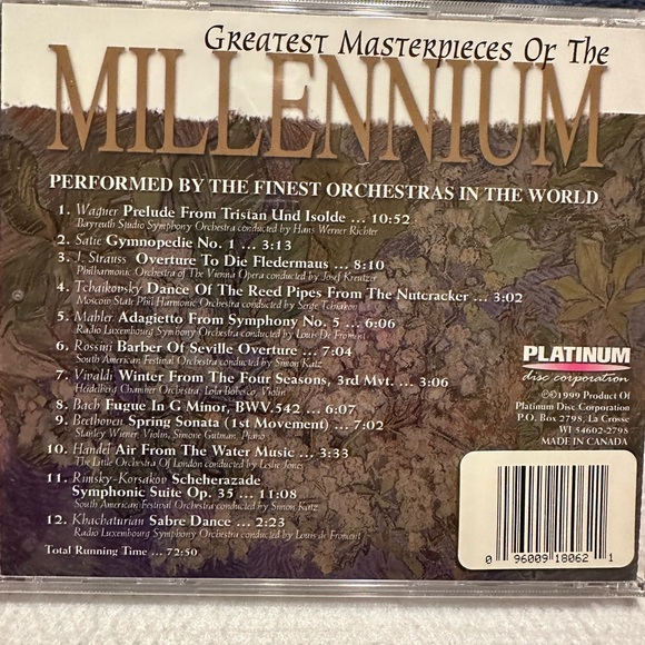 Greatest Masterpieces of the Millennium 10 CD Set. New still in plastic - Picture 8 of 15